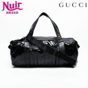 Gucci Logo Boston Bag Black